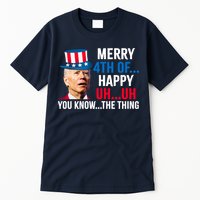 Joe Biden Confused Merry Happy Funny 4th Of July Tall T-Shirt