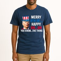 Joe Biden Confused Merry Happy Funny 4th Of July Tall T-Shirt