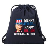 Joe Biden Confused Merry Happy Funny 4th Of July Drawstring Bag