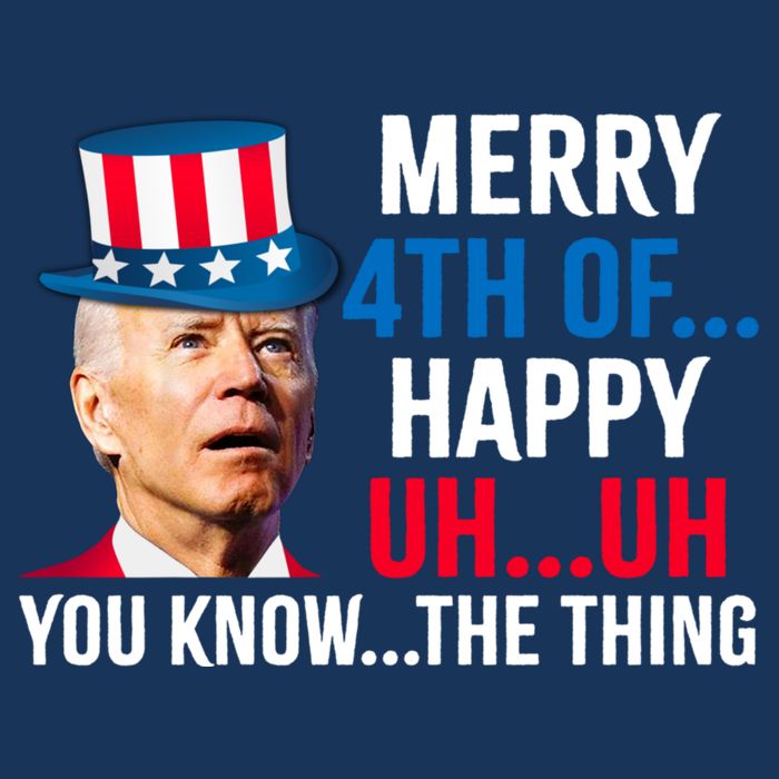Joe Biden Confused Merry Happy Funny 4th Of July Drawstring Bag