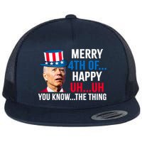 Joe Biden Confused Merry Happy Funny 4th Of July Flatbill Hat