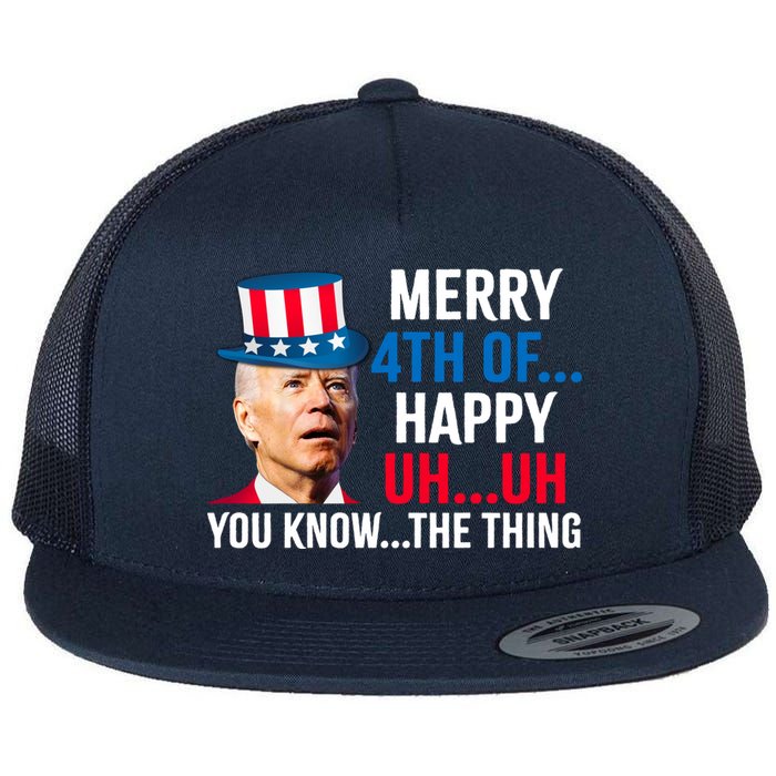 Joe Biden Confused Merry Happy Funny 4th Of July Flatbill Hat