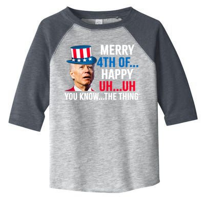 Joe Biden Confused Merry Happy Funny 4th Of July Toddler Fine Jersey T-Shirt