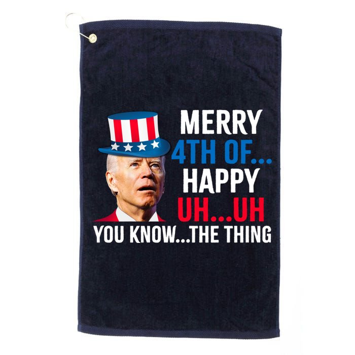 Joe Biden Confused Merry Happy Funny 4th Of July Golf Towel
