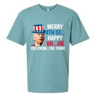 Joe Biden Confused Merry Happy Funny 4th Of July Sueded Cloud Jersey T-Shirt