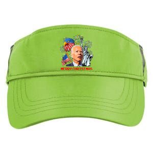 Joe Biden Confused Patriotic Merry Christmas For 4th Of July Adult Drive Performance Visor