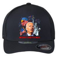 Joe Biden Confused Patriotic Merry Christmas For 4th Of July Flexfit Unipanel Trucker Cap