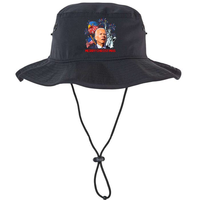 Joe Biden Confused Patriotic Merry Christmas For 4th Of July Legacy Cool Fit Booney Bucket Hat