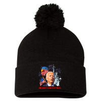 Joe Biden Confused Patriotic Merry Christmas For 4th Of July Pom Pom 12in Knit Beanie