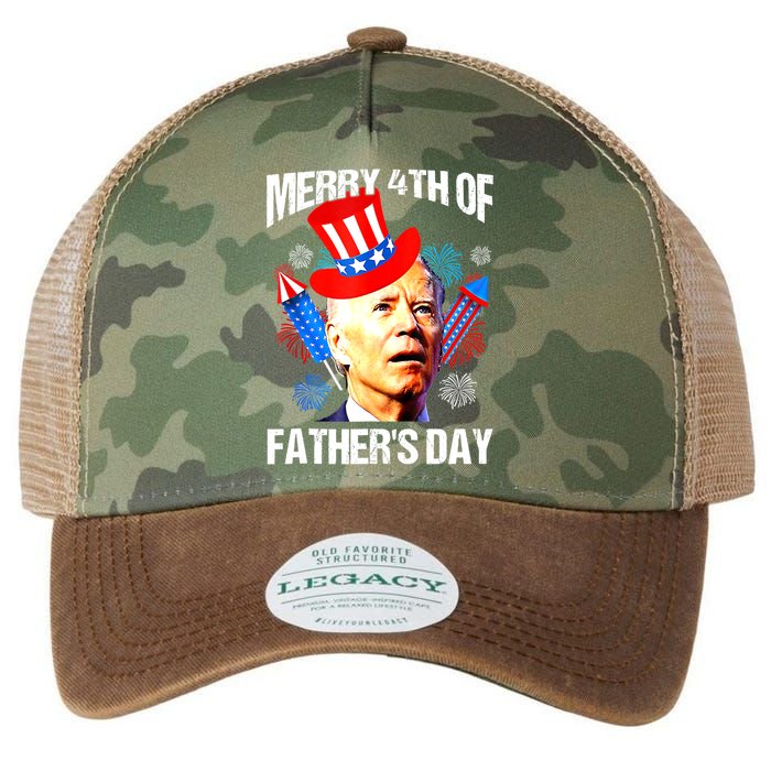 Joe Biden Confused Merry 4th Of Fathers Day Fourth Of July Legacy Tie Dye Trucker Hat