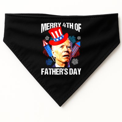 Joe Biden Confused Merry 4th Of Fathers Day Fourth Of July USA-Made Doggie Bandana