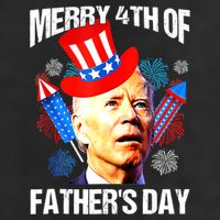 Joe Biden Confused Merry 4th Of Fathers Day Fourth Of July Beanie