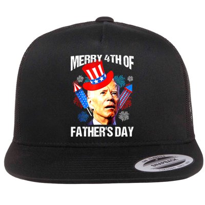 Joe Biden Confused Merry 4th Of Fathers Day Fourth Of July Flatbill Hat