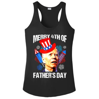 Joe Biden Confused Merry 4th Of Fathers Day Fourth Of July Ladies PosiCharge Competitor Racerback Tank