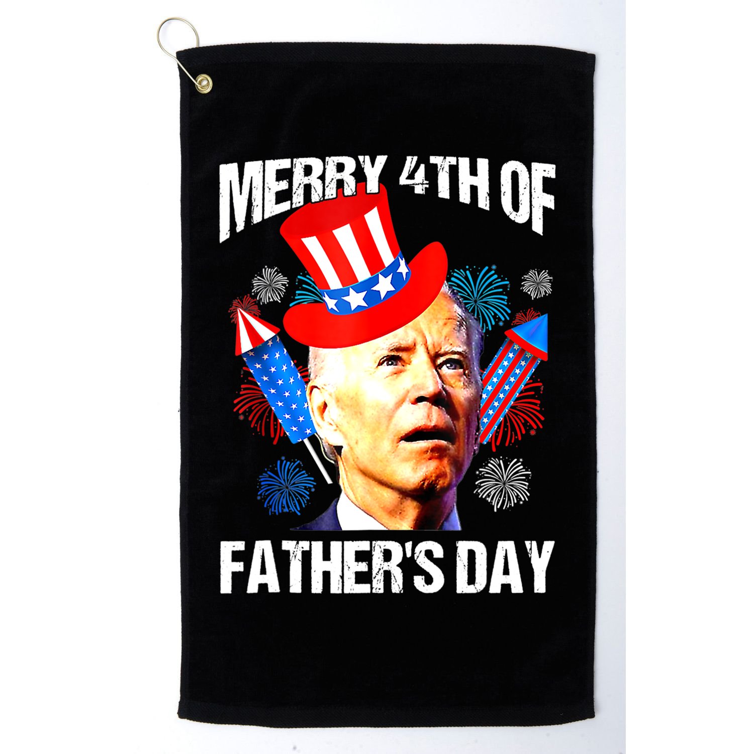 Joe Biden Confused Merry 4th Of Fathers Day Fourth Of July Golf Towel