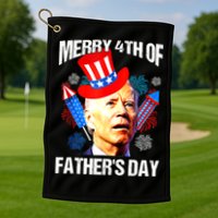 Joe Biden Confused Merry 4th Of Fathers Day Fourth Of July Golf Towel