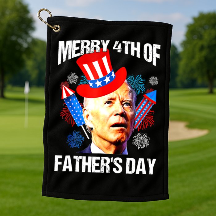 Joe Biden Confused Merry 4th Of Fathers Day Fourth Of July Golf Towel