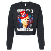 Joe Biden Confused Merry 4th Of Fathers Day Fourth Of July Cropped Pullover Crew