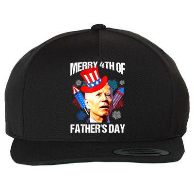 Joe Biden Confused Merry 4th Of Fathers Day Fourth Of July Wool Snapback Cap