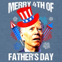 Joe Biden Confused Merry 4th Of Fathers Day Fourth Of July Garment-Dyed Sweatshirt