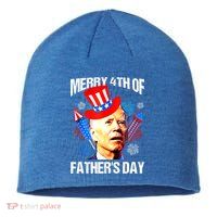 Joe Biden Confused Merry 4th Of Fathers Day Fourth Of July Sustainable Beanie