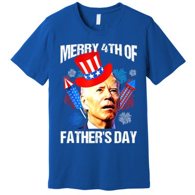 Joe Biden Confused Merry 4th Of Fathers Day Fourth Of July Premium T-Shirt