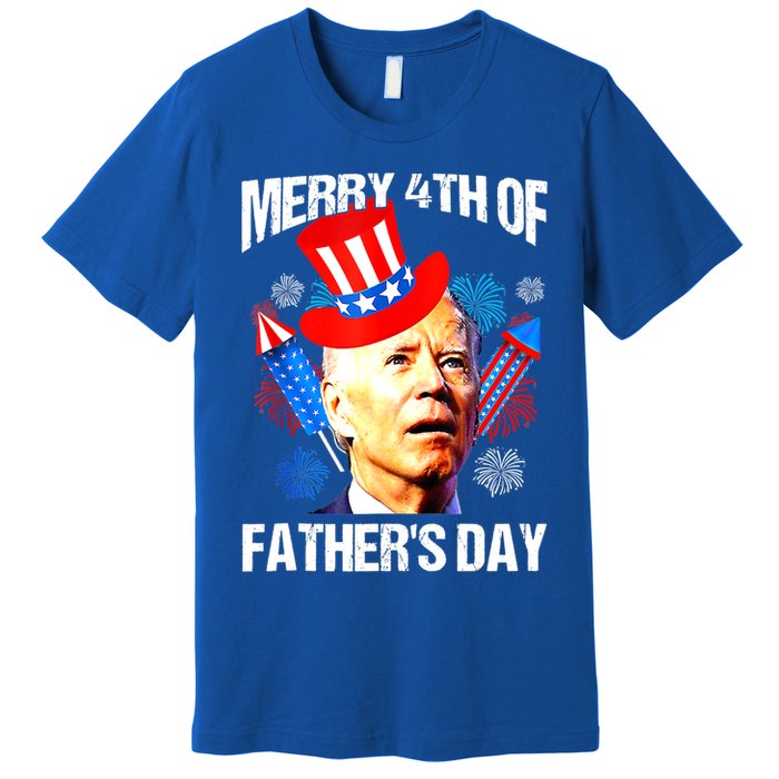Joe Biden Confused Merry 4th Of Fathers Day Fourth Of July Premium T-Shirt