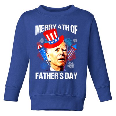 Joe Biden Confused Merry 4th Of Fathers Day Fourth Of July Toddler Sweatshirt