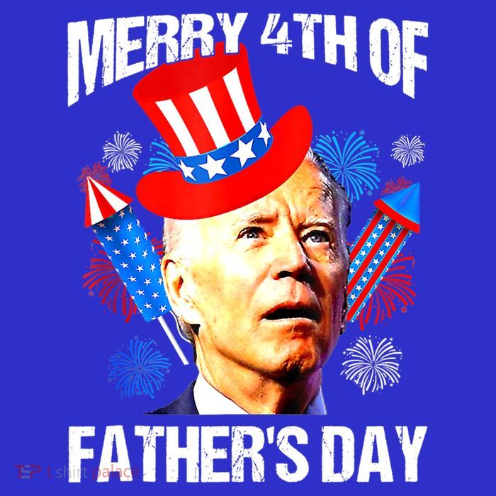 Joe Biden Confused Merry 4th Of Fathers Day Fourth Of July Womens T-Shirt