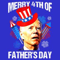 Joe Biden Confused Merry 4th Of Fathers Day Fourth Of July Short Acrylic Beanie