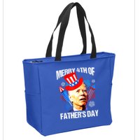 Joe Biden Confused Merry 4th Of Fathers Day Fourth Of July Zip Tote Bag