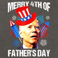 Joe Biden Confused Merry 4th Of Fathers Day Fourth Of July Cotton Canvas Backpack