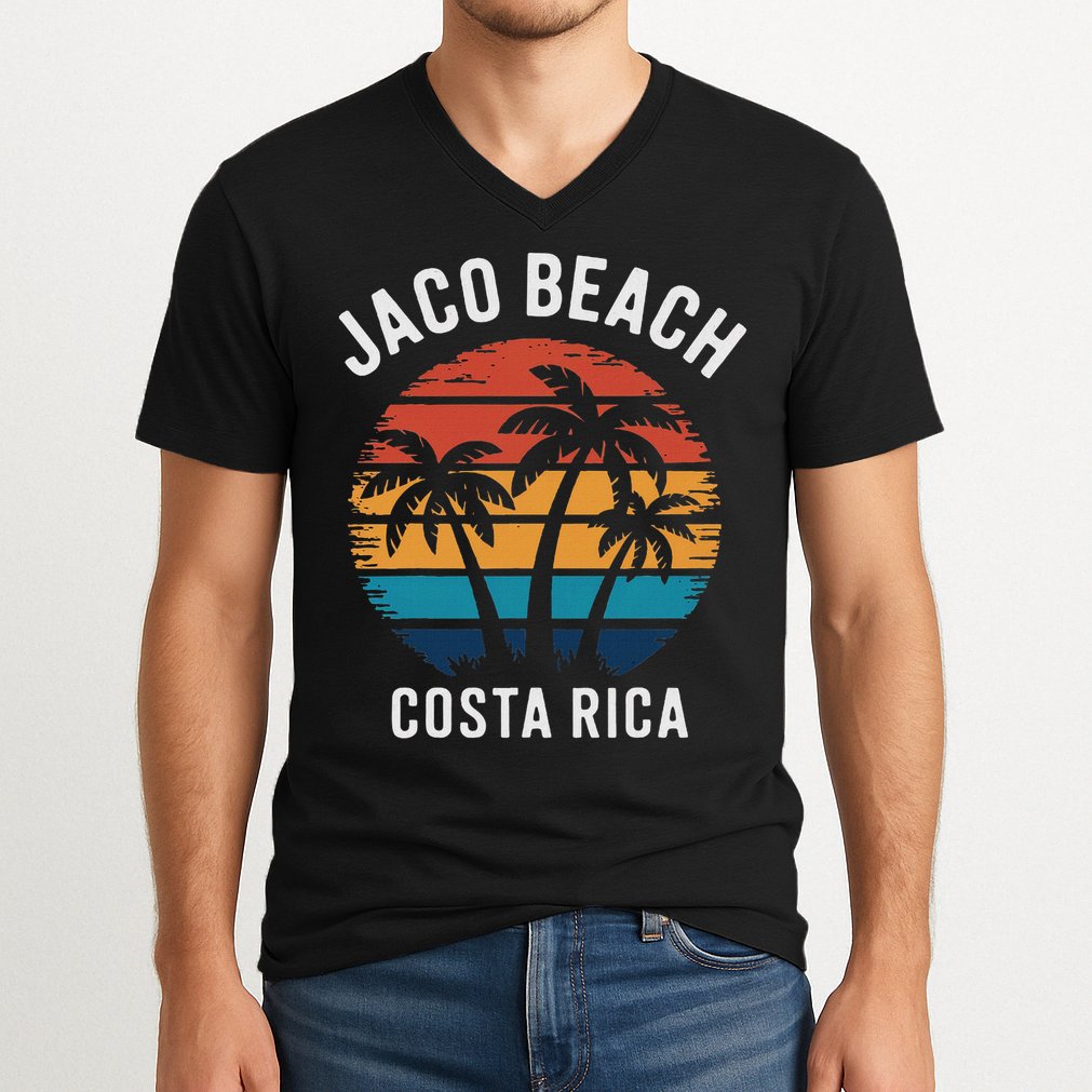 Jaco Beach Costa Rica Vacation Souvenirs Family Vacation V-Neck T-Shirt