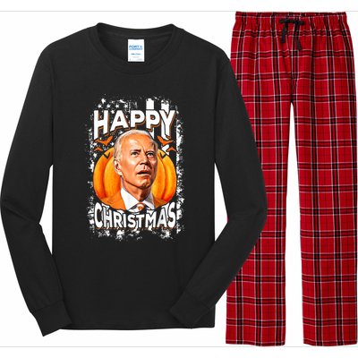 Joe Biden Confused Happy Christmas Funny Halloween Long Sleeve Pajama Set