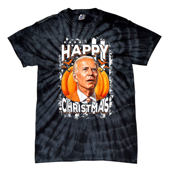 Joe Biden Confused Happy Christmas Funny Halloween Tie-Dye T-Shirt