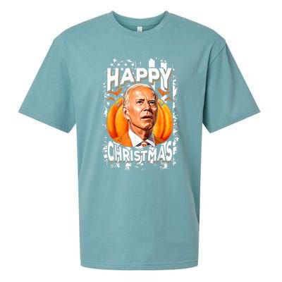 Joe Biden Confused Happy Christmas Funny Halloween Sueded Cloud Jersey T-Shirt