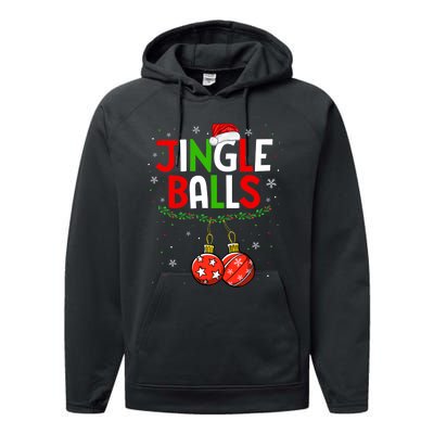 Jingle Balls Christmas Funny Matching Couple Jingle Balls Performance Fleece Hoodie