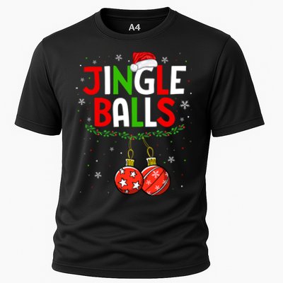 Jingle Balls Christmas Funny Matching Couple Jingle Balls Cooling Performance Crew T-Shirt