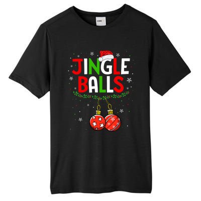 Jingle Balls Christmas Funny Matching Couple Jingle Balls Tall Fusion ChromaSoft Performance T-Shirt