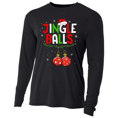 Jingle Balls Christmas Funny Matching Couple Jingle Balls Cooling Performance Long Sleeve Crew