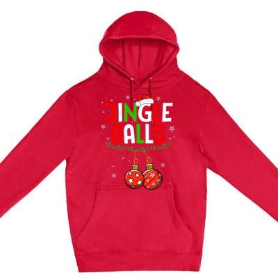 Jingle Balls Christmas Funny Matching Couple Jingle Balls Premium Pullover Hoodie