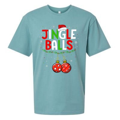 Jingle Balls Christmas Funny Matching Couple Jingle Balls Sueded Cloud Jersey T-Shirt