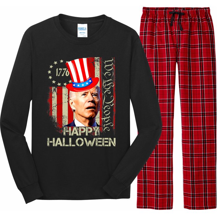 Joe Biden Confused Patriotic Merry Christmas For 4th Of July Long Sleeve Pajama Set