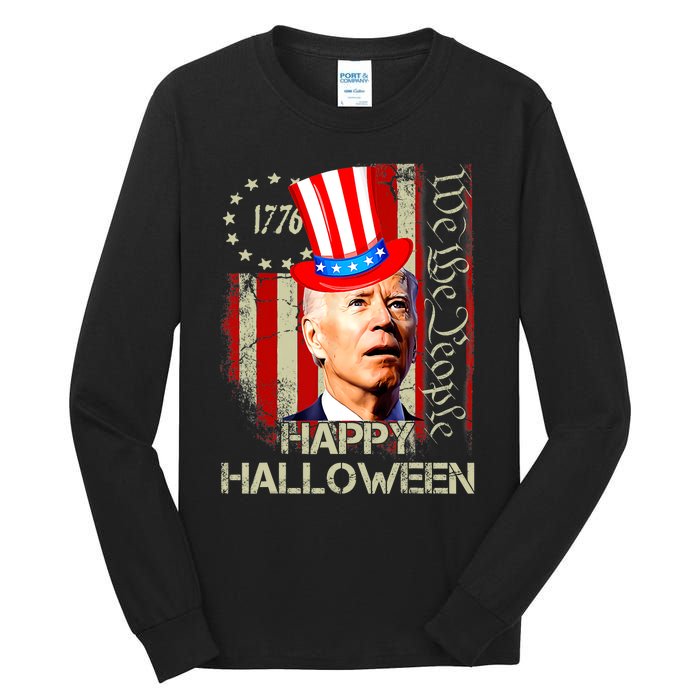 Joe Biden Confused Patriotic Merry Christmas For 4th Of July Tall Long Sleeve T-Shirt