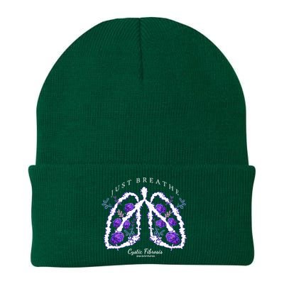 Just Breathe Cystic Fibrosis Awareness Knit Cap Winter Beanie