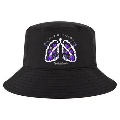 Just Breathe Cystic Fibrosis Awareness Cool Comfort Performance Bucket Hat