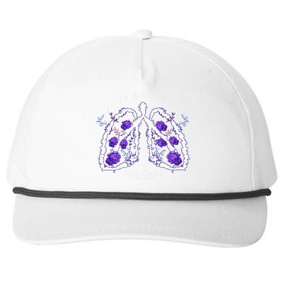 Just Breathe Cystic Fibrosis Awareness Snapback Five-Panel Rope Hat