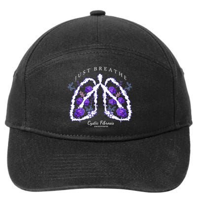 Just Breathe Cystic Fibrosis Awareness 7-Panel Snapback Hat