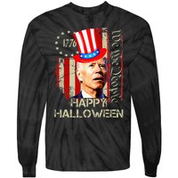 Joe Biden Confused Patriotic Merry Christmas For 4th Of July Tie-Dye Long Sleeve Shirt