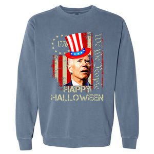 Joe Biden Confused Patriotic Merry Christmas For 4th Of July Garment-Dyed Sweatshirt